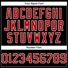Load image into Gallery viewer, Custom Black Red-White Authentic Baseball Jersey