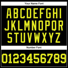 Load image into Gallery viewer, Custom Black Neon Yellow Authentic Baseball Jersey