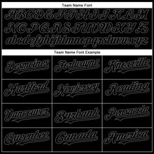 Load image into Gallery viewer, Custom Black Steel Gray Authentic Baseball Jersey