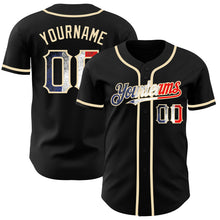Load image into Gallery viewer, Custom Black Vintage French Flag-City Cream Authentic Baseball Jersey