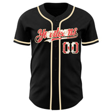 Load image into Gallery viewer, Custom Black Vintage Canadian Flag -City Cream Authentic Baseball Jersey