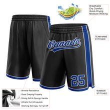 Load image into Gallery viewer, Custom Black Royal-White Authentic Basketball Shorts