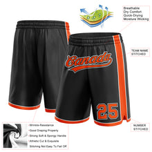 Load image into Gallery viewer, Custom Black Orange-White Authentic Basketball Shorts