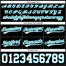 Load image into Gallery viewer, Custom Black White-Teal Authentic Basketball Shorts