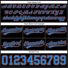 Load image into Gallery viewer, Custom Black Powder Blue-Orange Authentic Basketball Shorts