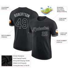 Load image into Gallery viewer, Custom Black Gray Performance T-Shirt