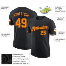Load image into Gallery viewer, Custom Black Bay Orange Performance T-Shirt