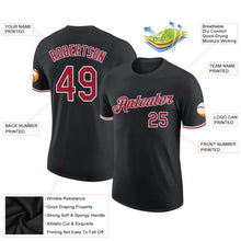 Load image into Gallery viewer, Custom Black Cardinal-White Performance T-Shirt