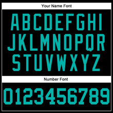 Load image into Gallery viewer, Custom Black Aqua Authentic Throwback Basketball Jersey