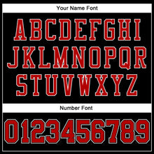 Load image into Gallery viewer, Custom Black Red Pinstripe White Authentic Basketball Jersey