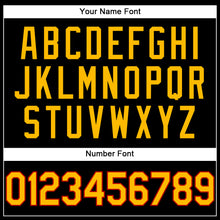 Load image into Gallery viewer, Custom Black Gold-Red Authentic Throwback Basketball Jersey