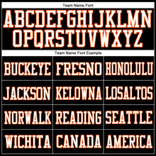 Load image into Gallery viewer, Custom Black White-Orange Mesh Authentic Football Jersey