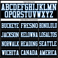 Load image into Gallery viewer, Custom Black White-Powder Blue Mesh Authentic Football Jersey