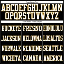 Load image into Gallery viewer, Custom Black White-Old Gold Mesh Authentic Football Jersey