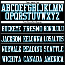 Load image into Gallery viewer, Custom Black White-Panther Blue Mesh Authentic Football Jersey