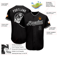 Load image into Gallery viewer, Custom Black White Authentic Baseball Jersey