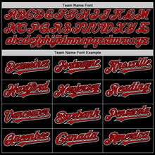 Load image into Gallery viewer, Custom Black Red-White Authentic Baseball Jersey