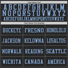 Load image into Gallery viewer, Custom Black Purple-Light Blue Mesh Authentic Football Jersey