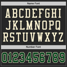 Load image into Gallery viewer, Custom Black Green-Cream Mesh Authentic Football Jersey