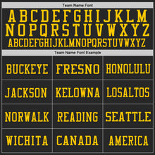 Load image into Gallery viewer, Custom Black Kelly Green-Yellow Mesh Authentic Football Jersey