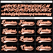 Load image into Gallery viewer, Custom Black White-Orange Hockey Lace Neck Jersey
