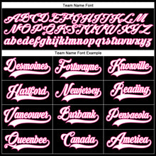 Load image into Gallery viewer, Custom Black White-Pink Hockey Lace Neck Jersey