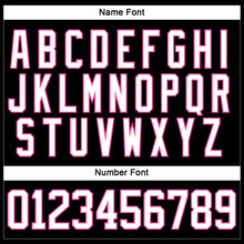 Load image into Gallery viewer, Custom Black White-Pink Hockey Lace Neck Jersey