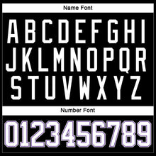 Load image into Gallery viewer, Custom Black White-Purple Hockey Lace Neck Jersey