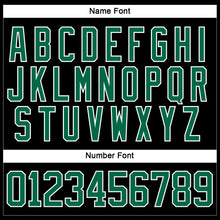 Load image into Gallery viewer, Custom Black White-Kelly Green Hockey Lace Neck Jersey