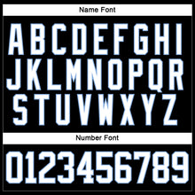 Load image into Gallery viewer, Custom Black White-Light Blue Hockey Lace Neck Jersey