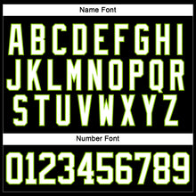 Load image into Gallery viewer, Custom Black White-Neon Green Hockey Lace Neck Jersey