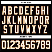 Load image into Gallery viewer, Custom Black White-Bay Orange Hockey Lace Neck Jersey