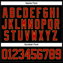 Load image into Gallery viewer, Custom Black Red-Old Gold Hockey Lace Neck Jersey