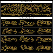 Load image into Gallery viewer, Custom Black Old Gold-Red Hockey Lace Neck Jersey