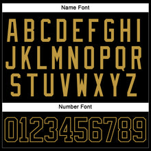 Load image into Gallery viewer, Custom Black Old Gold-Red Hockey Lace Neck Jersey
