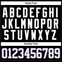 Load image into Gallery viewer, Custom Black White Purple-Gray Hockey Lace Neck Jersey