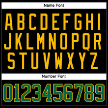 Load image into Gallery viewer, Custom Black Kelly Green-Gold Hockey Lace Neck Jersey