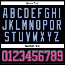 Load image into Gallery viewer, Custom Black Pink-Light Blue Hockey Lace Neck Jersey