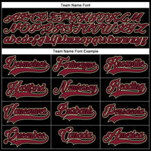 Load image into Gallery viewer, Custom Black Crimson-City Cream Hockey Lace Neck Jersey