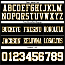 Load image into Gallery viewer, Custom Black White-Old Gold Authentic Football Jersey