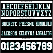 Load image into Gallery viewer, Custom Black White Gray-Midnight Green Authentic Football Jersey