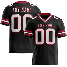 Load image into Gallery viewer, Custom Black White-Cardinal Authentic Football Jersey