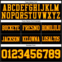 Load image into Gallery viewer, Custom Black Yellow-Orange Authentic Football Jersey