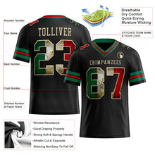 Load image into Gallery viewer, Custom Black Vintage Mexican Flag Kelly Green Red-City Cream Authentic Football Jersey