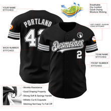 Load image into Gallery viewer, Custom Black White-Gray Authentic Baseball Jersey