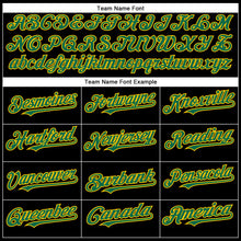 Load image into Gallery viewer, Custom Black Kelly Green-Yellow Authentic Baseball Jersey