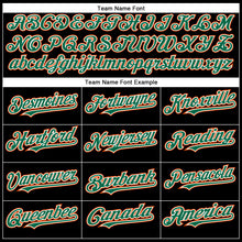 Load image into Gallery viewer, Custom Black Orange-Kelly Green Authentic Baseball Jersey
