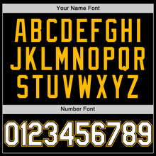 Load image into Gallery viewer, Custom Black White-Gold Authentic Throwback Baseball Jersey