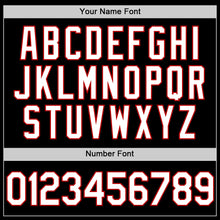 Load image into Gallery viewer, Custom Black White-Red Authentic Throwback Baseball Jersey