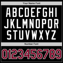 Load image into Gallery viewer, Custom Black Maroon-White Authentic Throwback Baseball Jersey